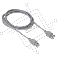 Кабель Buro BHP RET USB_AF18 USB A(m) USB A(f) 1.8м серый блистер