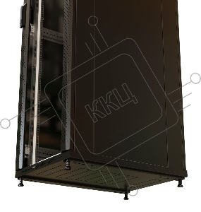 Шкаф серверный WRline (WR-TT-2261-AS-RAL9004) напольный 22U 600x1000мм пер.дв.стекл задн.дв.стал.лист 2 бок.пан. 800кг черный 910мм 1166мм IP20 сталь
