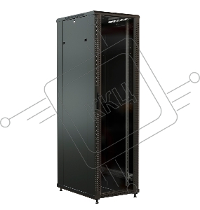 Шкаф коммутационный WRline (WR-TT-2766-AS-RAL9004) напольный 27U 600x600мм пер.дв.стекл задн.дв.стал.лист 2 бок.пан. 800кг черный 510мм 1388мм IP20 сталь