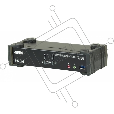 Переключатель KVM ATEN  CS1922M-AT-G KVM+Audio+USB 3.0,  1 user USB+DP =>  2 cpu USB+DP, со шнурами DP 2x1.5м.+USB 2х1.8м.