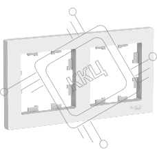 РАМКА Schneider-electric ATLASDESIGN 2-постовая , универсальная, БЕЛЫЙ