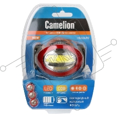 Фонарь налобный Camelion LED5382 черный/красный 3Вт лам.:светодиод. AAAx3 (13366)