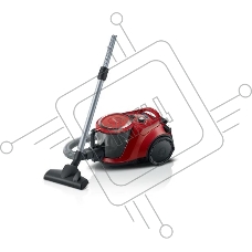 Пылесос Bosch BGS412234A красный, 2200 Вт, уборка сухая, пылесборник контейнер, 2.4 л