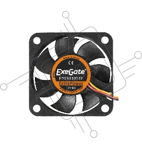 Вентилятор ExeGate ExtraPower EP05010S3P, 50x50x10 мм, подшипник скольжения, 3pin, 5000RPM, 25dBA