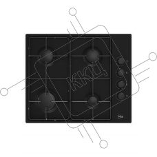 Встраиваемая газовая варочная поверхность Beko HIGG 64123 SB, Черный