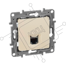 Розетка RJ45 кат. 5 UTP, сл. кость ETIKA