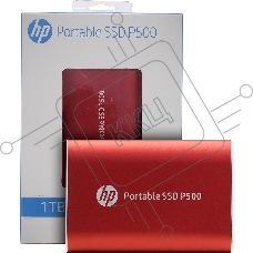 Портативный твердотельный накопитель HP P500, USB 3.2 gen.2 / USB Type-C / USB Type-A, OTG, 1 ТБ, R420/W260, красный