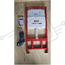 Инсталляция BAU PRO для подвесного унитаза, клавиша смыва BAU Stil для инсталляции, белый глянец