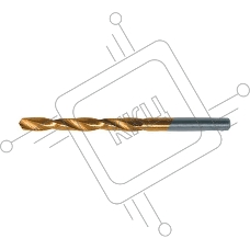 Сверло по металлу FIT 34135hss титановое покрытие 3.5мм (10шт.)