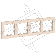 Рамка 4-м ATLAS DESIGN универс. беж. SchE ATN000204