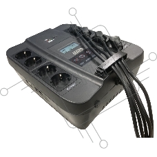 Источник бесперебойного питания Powercom Back-UPS SPIDER, Line-Interactive, LCD, AVR, 550VA/330W, Schuko, USB, black (1456259)