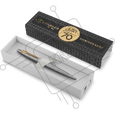 Ручка шариковая Parker Jotter SE 70th Anniversary K163 (2205611) Stainless Steel GT син. черн. подар.кор.