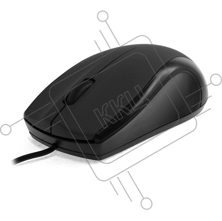 Мышь CROWN CMM-31 (Black)  (3 кнопки; 1000DPI; Длина провода: 1.3м; USB; Soft-touch пластик ,Plug & Play)