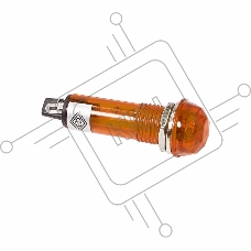 Индикатор ГРАНЕНЫЙ  Ø10.2  220V  желтый  REXANT