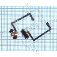 Кнопка HOME в сборе с механизмом и шлейфом для Samsung Galaxy S6 Edge SM-G925F, черная