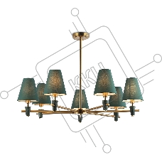 Люстра Ambrella light LH75053/7 BS/GN латунь/зеленый E14*7 max 40W D840*580
