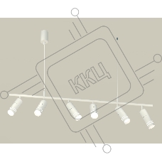 Светильник Ambrella light XB9005150/6 SWH/FR/PSL белый песок/белый матовый/серебро полированное MR16 GU5.3