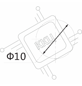 Индикатор ГРАНЕНЫЙ  Ø10.2  220V  желтый  REXANT