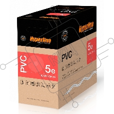 Кабель UTP (U/UTP), кат. 5e, 4 пары, (305 м), (24 AWG), одножильный (solid), серый, PVC