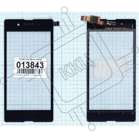 Сенсорное стекло (тачскрин) для Sony Xperia E3 (D2202) черное