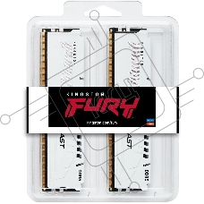 Оперативная память Kingston Fury Beast, DDR5, 64GB (2x32GB), 5200MHz, CL40, DIMM, с радиаторами, белый
