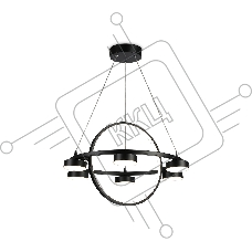 Светильник Ambrella light FL51775/2+6 BK черный 3000K/4200K/6400K 58W D600/380*1200 (ПДУ ИК)