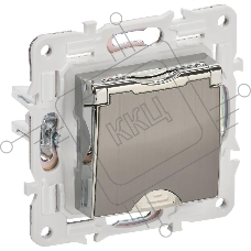 SKANDY Розетка з/к/ш с крышкой 16А IP44 SK-R11N никель | SK-R16-16-44-K50 | IEK