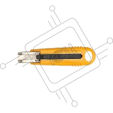 Нож OLFA (OL-SK-4) с выдвижным лезвием и возвратной пружиной, 17,5мм