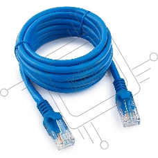 Патч-корд медный UTP Cablexpert PP10-2M/B кат.5e, 2м, литой, многожильный (синий)