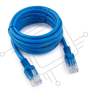 Патч-корд медный UTP Cablexpert PP10-2M/B кат.5e, 2м, литой, многожильный (синий)
