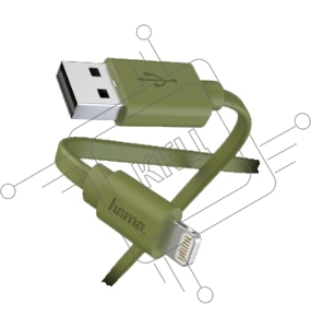 Кабель Hama 00187234 Lightning USB A(m) 1м зеленый