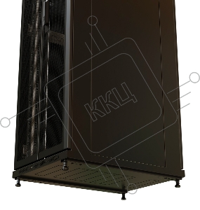 Шкаф серверный WRline (WR-TT-2268-DD-RAL9004) напольный 22U 600x800мм пер.дв.перфор.2ств. задн.дв.перфор.2-хст. 2 бок.пан. 800кг черный 710мм 1166мм IP20 сталь