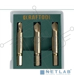 Набор экстракторов KRAFTOOL для выкручивания крепежа с износом граней шлица до 95%.PH1/PZ1,PH2/PZ2,PH3/PZ3,3 предмета [26770-H3]