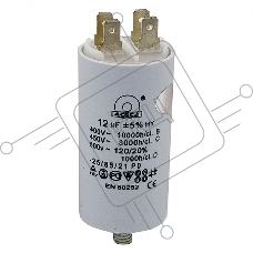 Конденсатор CBB60 12мкФ 450V (4 клеммы, крепление болтом) 304003