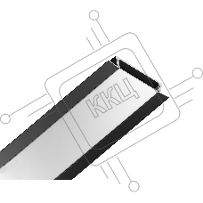 Алюминиевый профиль Ambrella light GP1100BK черный 2000*30.6*6