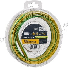 Трубка термоусадочная ТТУ нг-LS 10/5 желт./зел. (уп.2м) IEK UDR12-010-005-002-K52-T
