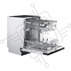 Встраиваемая посудомоечная машина Samsung DW60M6050BB/WT, ширина 60 см, 14 комплектов посуды, сенсорное управление, 7 программ, аква-стоп, датчик протечки