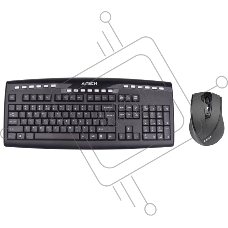 Клавиатура + мышь A4TECH 9200F USB (черный), 2.4G наноприемник