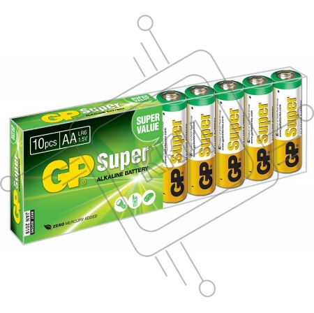 Батарея GP Super Alkaline 15A LR6 AA (10шт)