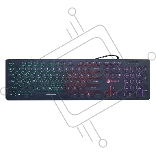Клавиатура Oklick 420MRL черный USB slim Multimedia LED