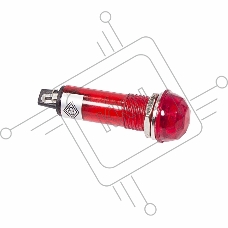 Индикатор ГРАНЕНЫЙ  Ø10.2  220V  красный  REXANT