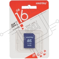 Флеш карта SD 16Gb, Smartbuy SDHC Class 10