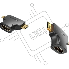 Адаптер-переходник Vention HDMI 19F/Mini HDMI+Micro HDMI