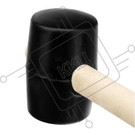Киянка SPARTA 111505  резиновая 450г черная резина деревянная рукоятка