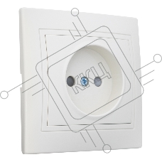 Розетка 2П с защ. шт. скрытой установки 16А 250В IP20,слоновая кость (керамика) 