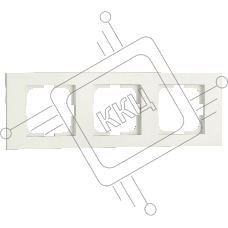 Ovivo Рамка 3-местн. ГРАНО (GRANO),  крем, 400-020000-227