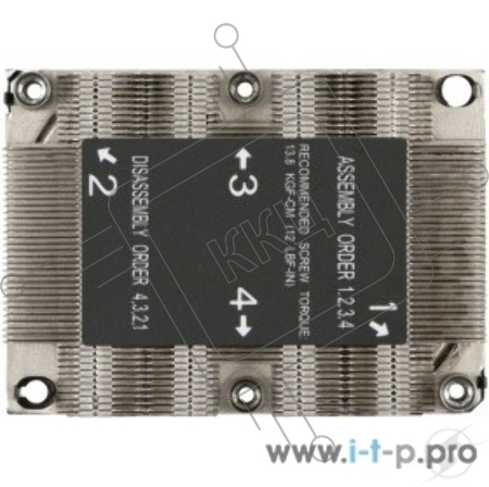 Радиатор 1U Passive CPU HS for X11 Purley, Narrow Retention Mechanism