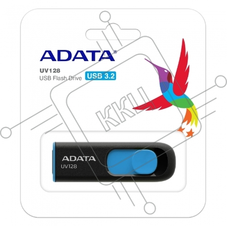 Флеш Диск AData 32Gb UV128 AUV128-32G-RBE USB3.0 синий/черный