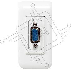 Розетка HD15 Mosaic 1м [078777] Legrand белая +шнур