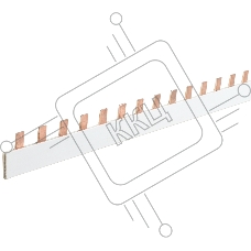 Шина соединительная типа PIN (12 штырей) 1Р 100 А (22 см) REXANT